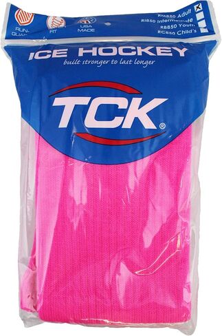 TCK Rib Knit Ice Hockey Socks- Youth and Adult Sizes- Made in the USA in Saudi Arabia