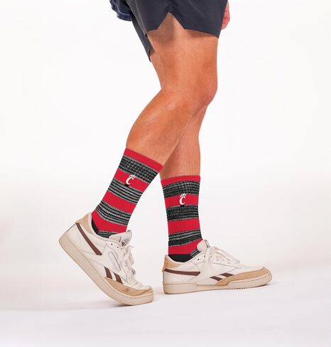 For Bare Feet Men's RMC Multi Stripe Crew Sock NCAA in Saudi Arabia
