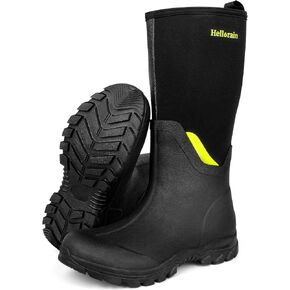 Hellorain النيوبرين المطاط للماء في الهواء الطلق أحذية المطر المهنية عدم الانزلاق خفيفة الوزن تنفس أحذية المطر النسائية مناسبة للمزارع وبرك الأسماك والحدائق