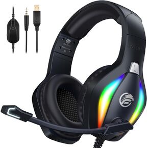 Fachixy「2024 New」FC100 Wireless Gaming Headset - 2.4GHz & Bluetooth Headphones with Microphone - 3D Stereo Sound & 50Hrs Battery Life - for PS5,PS4,PC,Mac,Tablets,Switch and Smartphones