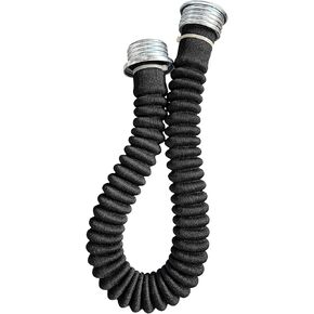 PST-100X Respirator Hose Tube Pipe Assembly Universal 40mm Thread Extension Hose, 20-inch Length, Black, 1PCS