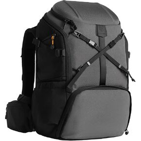 TARION Camera Backpack Extra Large: Professional 2-in-1 Hiking Camera Bag Outdoor Photography Backpack with Versatile Extensions Hardshell Top Quick Access Waterproof Cover Photo Backpack Grey HX-XL