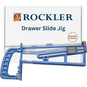 Rockler Universal Drawer Slide Jig - Cabinet Hardware Jig Install Drawer Slides Quickly, Accurately - Hardware Installation Jig w/Locking Wedge to Secure Cabinet Slide - Adjustable Woodworking Tools