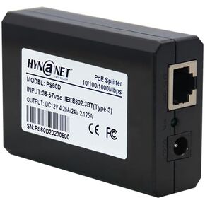 802.3bt Gigabit PoE++ Splitter to 12V/24V, 51W Power Adapter for PTZ Camera,DVR,NVR, LED Strip Light,Monitor