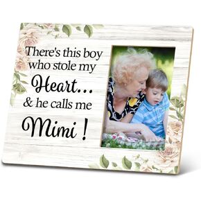 SRADMO Mommy And Me Picture Frame, Mom Picture Frame, Mom Frame, Mommy And Me Gifts, Gifts For New Mommy, Announcement For Grandparents, This Boy Calls Me Mommy 10x8 Inch Wooden Tabletop Photo Frame