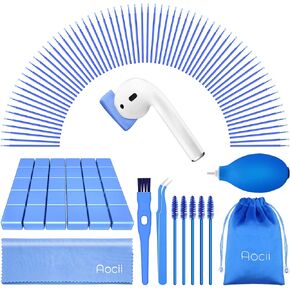 Cleaner kit for Airpod, Cleaning Putty Compatible with Airpod 2 Airpods pro, Earbud Cleaning Putty, Blue Cleaning kit for Headphone/Phone/Earbud/iPhone, Include Cleaning Cloth Swab, Gift for Men