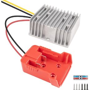 18V to 12V Step-Down Converter for Milwaukee M18 Battery Adapter, DC 12V 20A 240W Buck Converter Regulator for Golf Carts, RC Cars, Trucks, Lamps and DIY