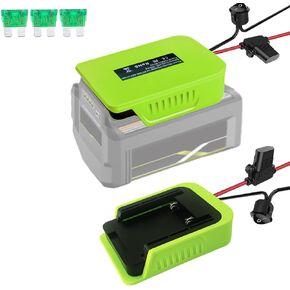 Power Wheel DIY Adapter for Ryobi 40V Lithium-ion Battery Dock Power Connector Wire Robotics 14 Gauge Wire, with Fuse & Switch