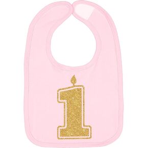 Aiden's Corner Handmade Cute Baby Boy Girl 1st Birthday 1 Silver Gold First Smash Cake Bibs