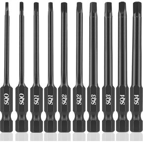 20 Piece Hex Head Allen Wrench Drill Bit Set, 1/4 Inch Hex Shank Metric and SAE S2 Steel Hex Bit Set, Magnetic Tips 3 Inch Long