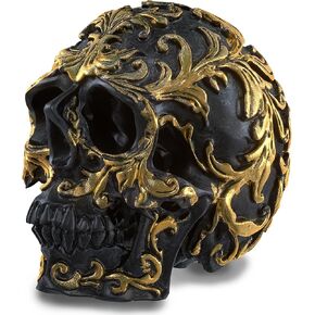 READAEER Small Size Human Skull Resin Statue Head Sculptures Skull Collectible Figurines