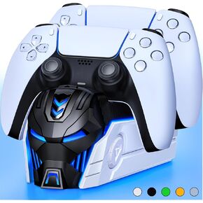 PS5 Controller Charger Station for Playstation 5 Dualsense Controllers: Fast PS5 Dual Controller Stand Charger Dock-LED PS5 Controller Charging Station Accessories for Playstation 5 Storage (Yellow)