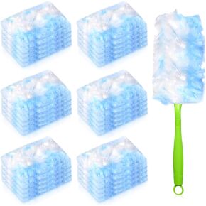 عبوات منفضة الغبار مع عبوات منفضة الغبار، 30 قطعة 180 عبوة منفضة شديدة التحمل، مجموعة منافض غبار متعددة الأسطح شديدة التحمل لتنظيف المطابخ وغرف النوم والحمامات والدراسات والسيارات (30، برتقالي) in Kuwait