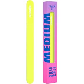 Cristal UP Crystal Hand Nail File 5.3in, Glass File Durable, Eco Friendly, Gentle on Nails, Perfect for Home, Office and On The Go Elegant Design for Professional Manicure and Pedicure Results