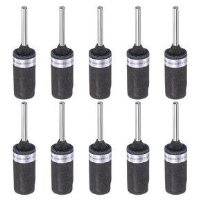 HARFINGTON 10pcs Abrasive Sandpaper Rolls 240 Grit 3mm Shank Sanding Drums Sleeves Cylinder Grinding Head for Woodworking Glass Metal Polishing