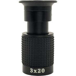 Extra Short Focus Reading Monocular with Large FOV Long/Short Distance Viewing Monocular for Vision Impairment/Low Vision Monocular for Outdoor Activities Watching TV (3X20mm-Plus) Black