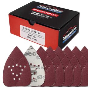 Premium 12-Hole Pattern Mouse Detail Sander Sandpaper Sheets, 100 Disc Variety Pack, Grits 40, 60, 80, 100, 150, 180, 220, 320, 400, 600, 800 - Hook & Loop Disc - Fits Black and Decker