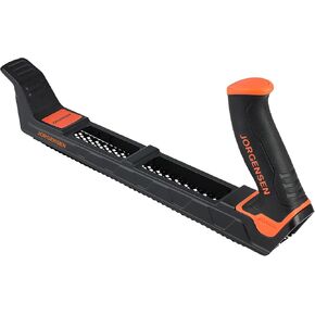 JORGENSEN Wood Plane, Professional Surform Plane, Zinc Alloy Die Casting Body, 65MN Sharp Blade, Wood Shaver Tool for Woodworking Rasp - Ergonomic Soft Grip Handle