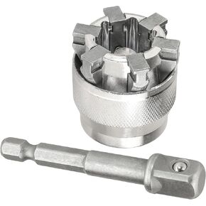 YAKAMOZ Adjustable Universal Socket Wrench Grip Adapter 10-19mm Hex Head Nuts and Bolts Driver Tool for 3/8" Drive Ratchet Torque Wrench and Power Drill