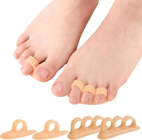 Welnove Hammer Toe Corrector and Straightener - 8 Pcs Toe Support Pads Cushion - Realign Bent, Crooked, Curled, Claw, Hammer Toes - Three Loops Design in Saudi Arabia