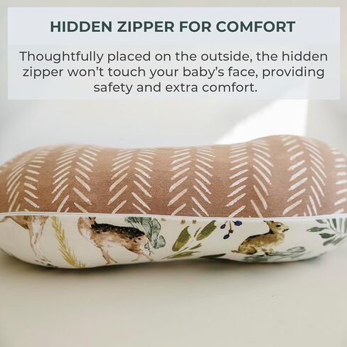 Pobibaby 1-Pack Premium Nursing Pillow Cover - Ultra Soft & Stretchy 96% Cotton, Breastfeeding Pillow Cover for Baby Boys and Girls(Wildlife) in Kuwait