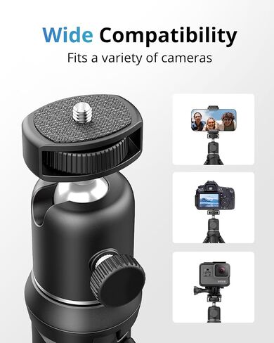 UBeesize Flexible Phone Tripod Stand, Small and Mini Tripod with Wireless Remote and Clip in Saudi Arabia