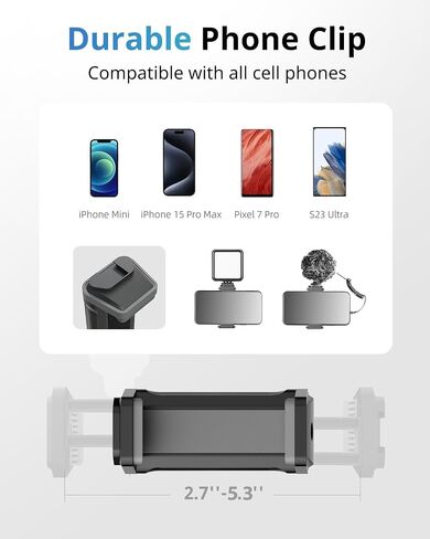 UBeesize Flexible Phone Tripod Stand, Small and Mini Tripod with Wireless Remote and Clip in Saudi Arabia