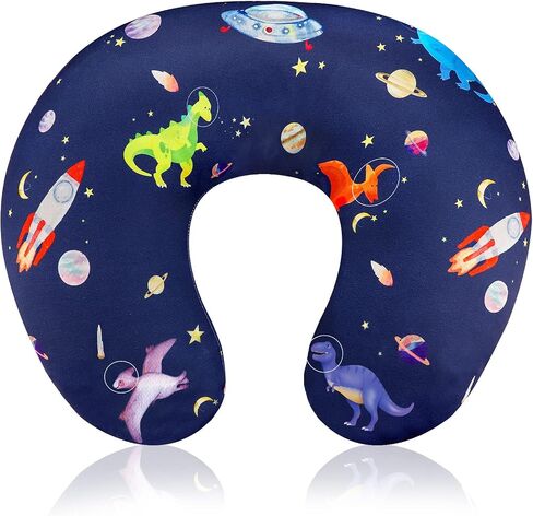 GFU Nursing Pillow Cover, Newborn Breastfeeding Pillow Case for Boys and Girls, Soft Baby Breastfeeding Pillow Slipcover, Fit for Standard Infant Nursing Pillows, Dark Blue Space Dinosaur in Kuwait