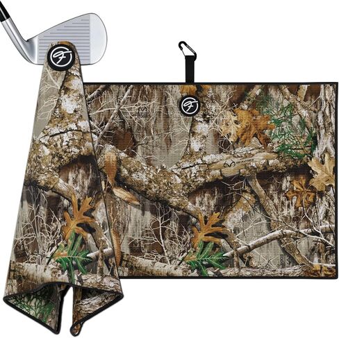 منشفة الجولف المغناطيسية Realtree Camo - ألياف دقيقة من الوافل، فائقة الامتصاص، منشفة جولف مغناطيسية للحقائب والعربات والنوادي - 24 بوصة × 16 بوصة، منشفة جولف مع مغناطيس للرجال والنساء مغناطيس منشفة الجولف in Saudi Arabia