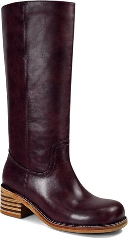 UBWDU Women's Knee High Boots Chunky Block Heel Long Boots Square Toe Low Heel Boots for Women in Saudi Arabia