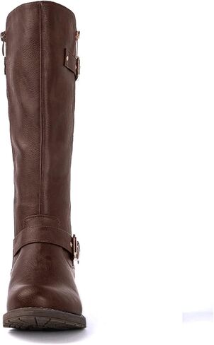 GLOBALWIN Women's Quilted Knee High Boots Low Heel Comfortable Fashion Dressy Riding Boots For Women in Saudi Arabia