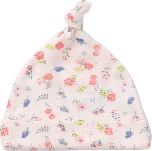 Asher and Olivia Baby Girl's 1-Pack Long-Sleeve Kimono Footed Pajamas: Side Snap Infant Footies with Hat in Saudi Arabia