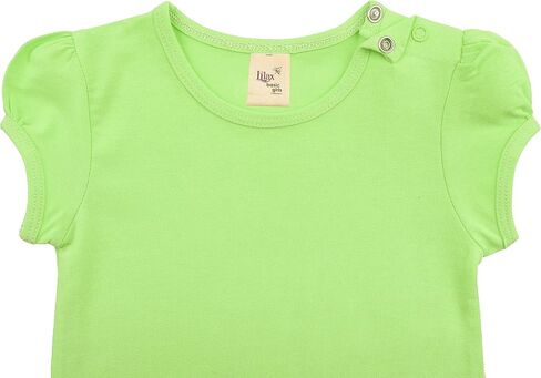 Lilax Baby Girls' Basic T-Shirt Short Sleeve Crewneck Tee in Kuwait
