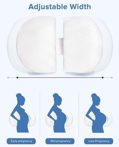 Busarilar Pregnancy Pillows for Sleeping, Maternity Pregnancy Body Pillow Support for Back, Legs, Belly, HIPS of Pregnant Women, Detachable and Adjustable with Pillow Cover in Saudi Arabia