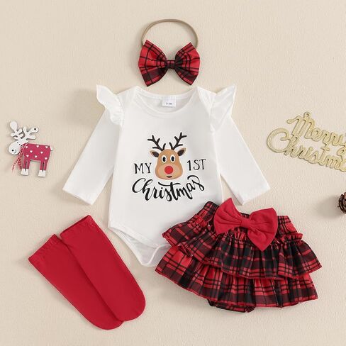 Baby Girl Easter Outfit Rabbit Long Sleeve Romper Carrot Ruffle Skirt Dress Headband Newborn Baby Spring Clothes in Kuwait