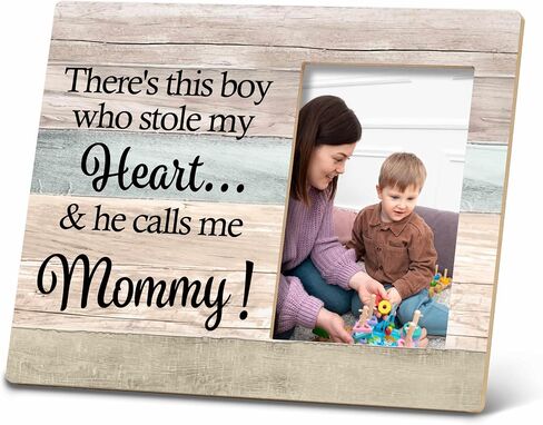 SRADMO Mommy And Me Picture Frame, Mom Picture Frame, Mom Frame, Mommy And Me Gifts, Gifts For New Mommy, Announcement For Grandparents, This Boy Calls Me Mommy 10x8 Inch Wooden Tabletop Photo Frame in Saudi Arabia