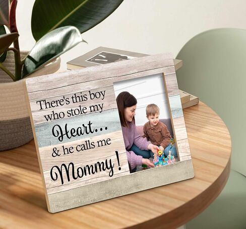 SRADMO Mommy And Me Picture Frame, Mom Picture Frame, Mom Frame, Mommy And Me Gifts, Gifts For New Mommy, Announcement For Grandparents, This Boy Calls Me Mommy 10x8 Inch Wooden Tabletop Photo Frame in Saudi Arabia