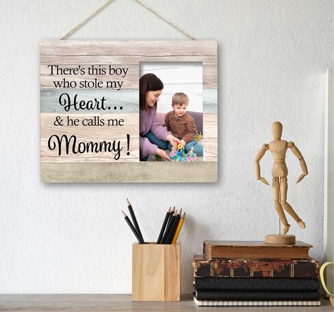 SRADMO Mommy And Me Picture Frame, Mom Picture Frame, Mom Frame, Mommy And Me Gifts, Gifts For New Mommy, Announcement For Grandparents, This Boy Calls Me Mommy 10x8 Inch Wooden Tabletop Photo Frame in Saudi Arabia