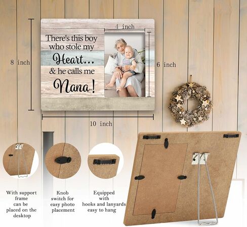 SRADMO Mommy And Me Picture Frame, Mom Picture Frame, Mom Frame, Mommy And Me Gifts, Gifts For New Mommy, Announcement For Grandparents, This Boy Calls Me Mommy 10x8 Inch Wooden Tabletop Photo Frame in Saudi Arabia