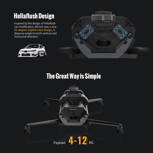 ZEAPON [Official] Micro 3 M1000 Double Distance Camera Slider 12KG Horizontal Payload 1070mm Travel Dsitance in Kuwait