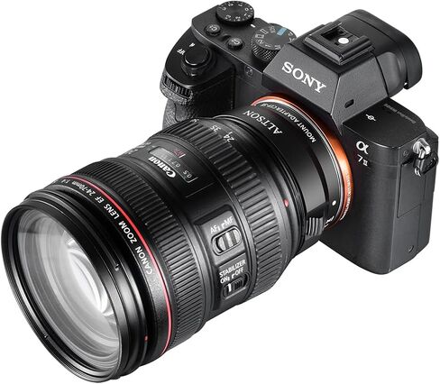 Lens Mount Adapter EF-EOS R Auto-Focus Lens Converter Control Ring for EF/EF-S Lens to Canon EOS R RP R3 R5 R50 R6 R7 R8 R10 Cameras in Kuwait