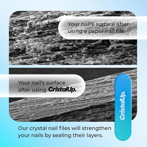 Cristal UP Crystal Nail File 1.6 in, Glass File Ideal for Wallet, Durable, Eco Friendly, Gentle on Nails, Perfect for Travel, Home, Office and On The Go, Compact and Convenient for Quick Touch Ups in Saudi Arabia