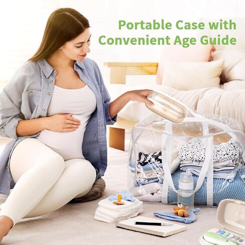 مجموعة مبرد أظافر الأطفال الكهربائية للعناية بأظافر الأطفال مع ضوء LED، مقص أظافر الأطفال الكهربائي لحديثي الولادة/الرضع/البالغين لأظافر القدمين والأظافر، 7 وسادات بديلة لرأس الطحن، أخضر in Kuwait