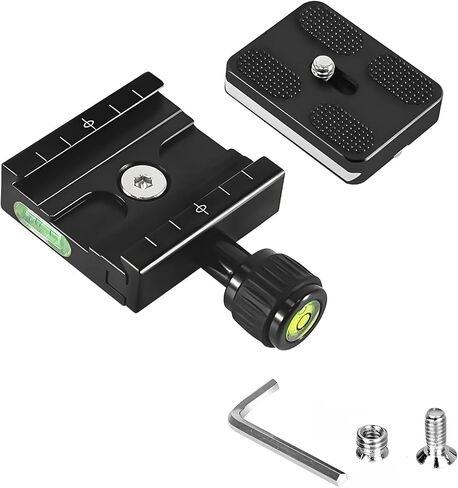 50mm Universal Screw Knob Quick Release Clamp with 50mm Quick Release Plate Set Compatible with Arca-Swiss for DSLR Camera Tripod Ball Head Monopod Stabilizer, Black in Saudi Arabia