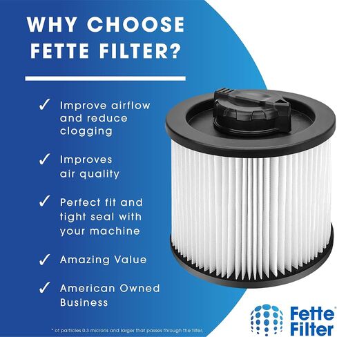 Fette Filter - 2 Pack DXVC4001 HEPA Filter Compatible with DEWALT DXV04T DXV05P DXV05S DXV08S DXV06G Wet Dry Shop Vacuums. Compare to Part# DXVC4001. in Saudi Arabia