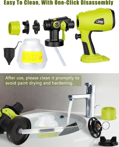 Taingwei Cordless Paint Sprayer for Ryobi 18v Battery,200W HVLP Paint Sprayer Gun with Brushless Motor for Cabinets Cars Walls Furniture House Painting (Tool Only) in Saudi Arabia