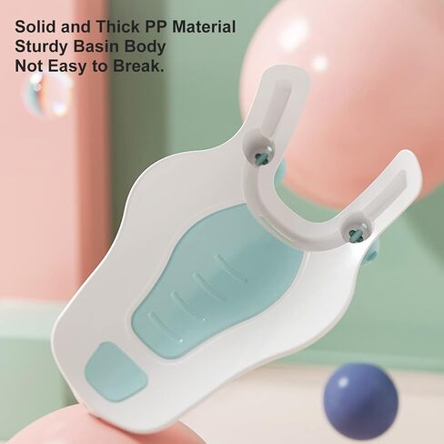 Clean Rinse Baby Bather, Folding Portable Washing Infant Lying Bather for Boy Girl, Multifunction Quick Dry Bath Support for Use on The Counter Sink Bathtub Summer (Mint Green) in Saudi Arabia