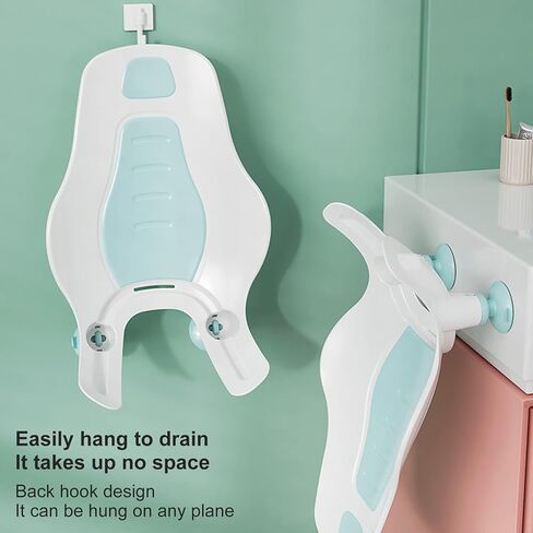 Clean Rinse Baby Bather, Folding Portable Washing Infant Lying Bather for Boy Girl, Multifunction Quick Dry Bath Support for Use on The Counter Sink Bathtub Summer (Mint Green) in Saudi Arabia