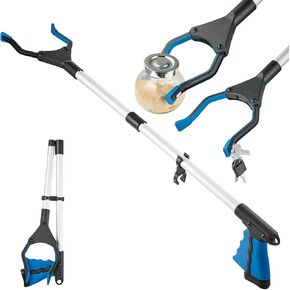 43 Inch Grabber Reacher Tool, Grabbers for Seniors Heavy Duty, Trash Picker Upper Grabber, Collapsible and Easy to Store, Wide Jaw, Grips Items Easily and Securely