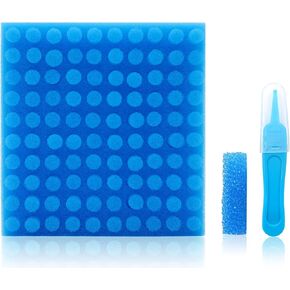 Nasal Aspirator Hygiene Filters 100PCS, Replacement for NoseFrida Nasal Aspirator Filters Safe Environmental, BPA, Phthalate & Latex-Free (100 Count +Tweezer)